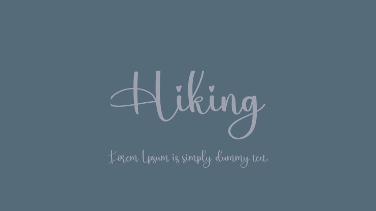 Hiking Font