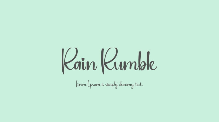 Rain Rumble Font
