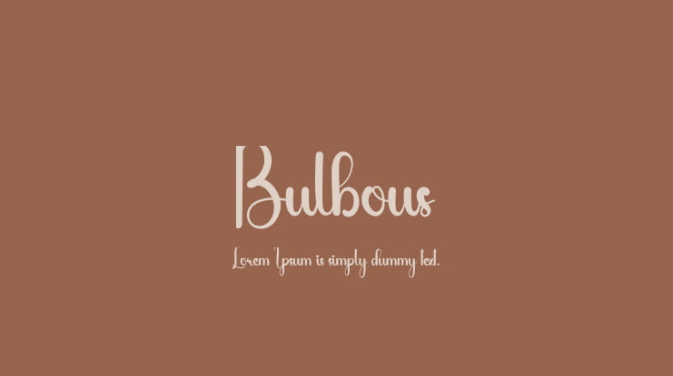 Bulbous Font