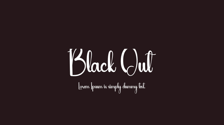 Black Out Font