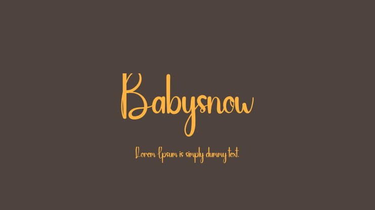 Babysnow Font