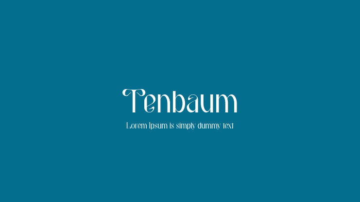 Tenbaum Font