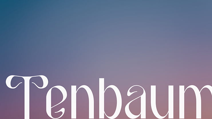 Tenbaum Font