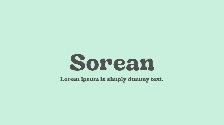 Sorean Font Family