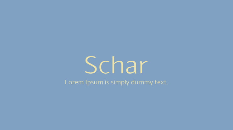 Schar Font Family