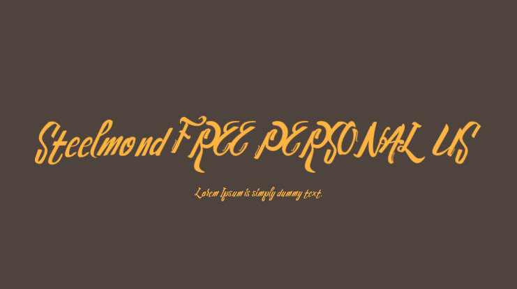 Steelmond FREE PERSONAL US Font