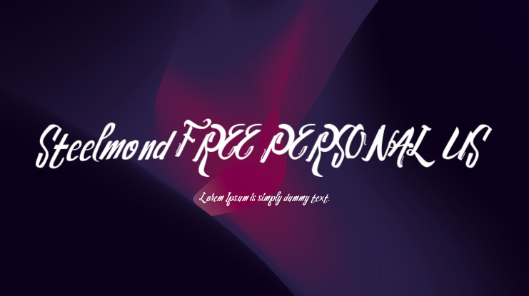 Steelmond FREE PERSONAL US Font
