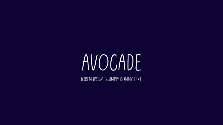Avocade Font Family