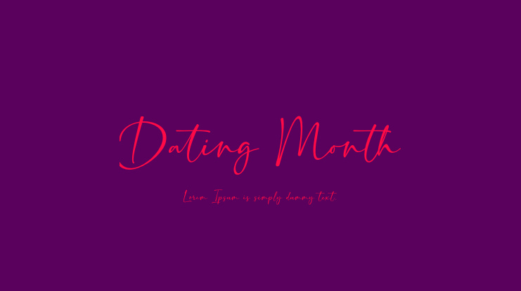 Dating Month Font