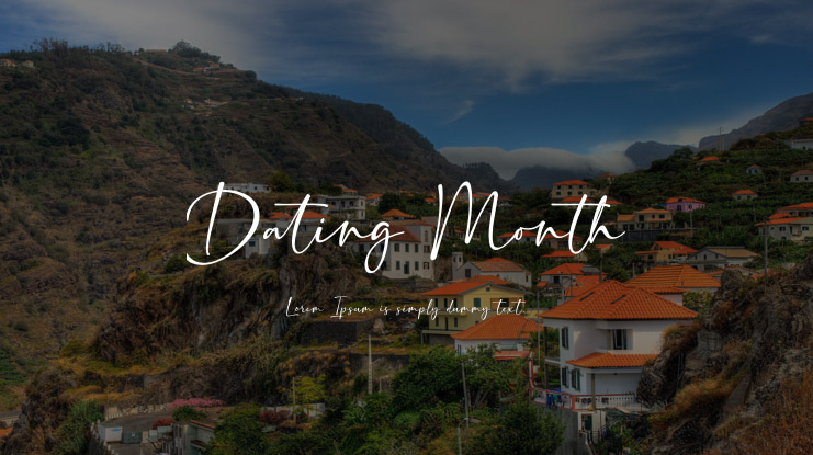Dating Month Font