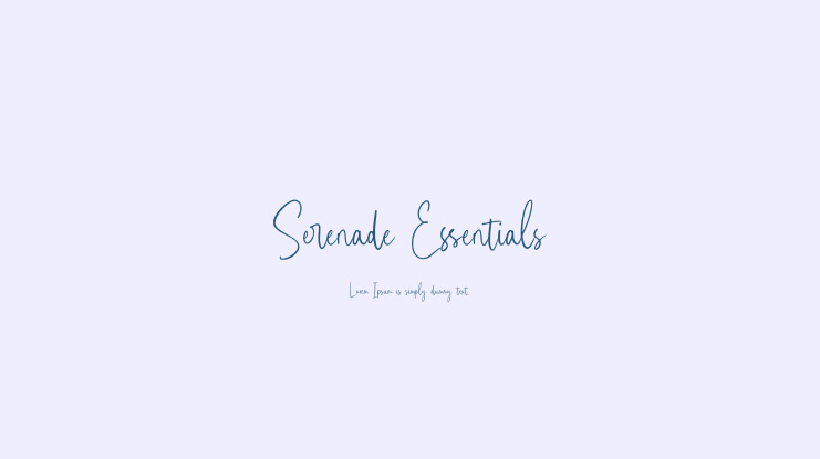 Serenade Essentials Font