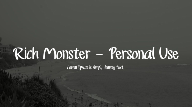 Rich Monster - Personal Use Font