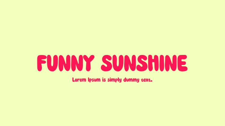 FUNNY SUNSHINE Font
