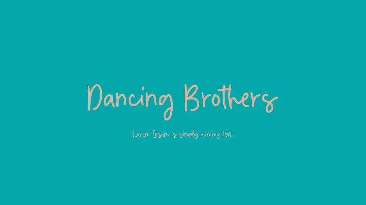 Dancing Brothers Font