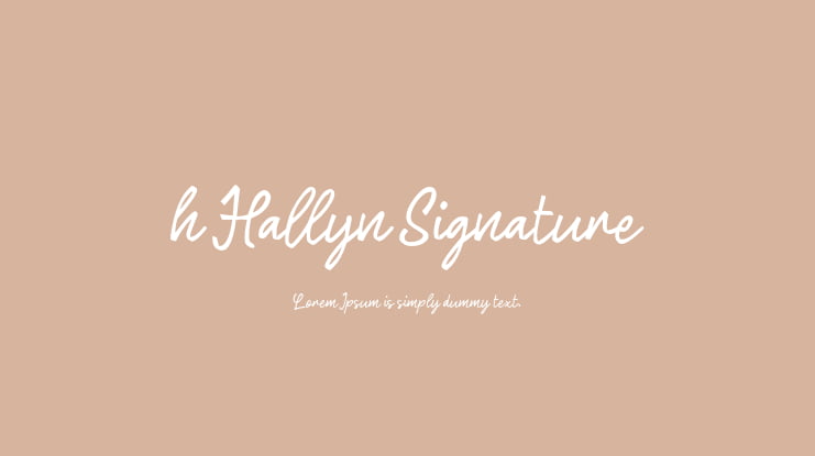 h Hallyn Signature Font
