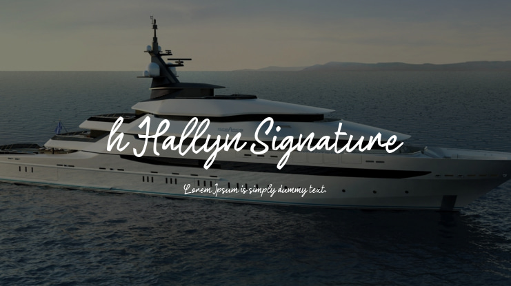 h Hallyn Signature Font