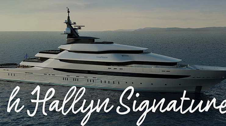 h Hallyn Signature Font