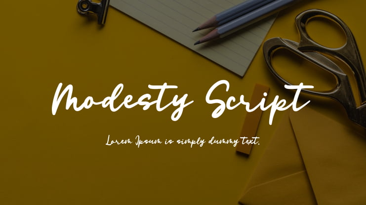 Modesty Script Font