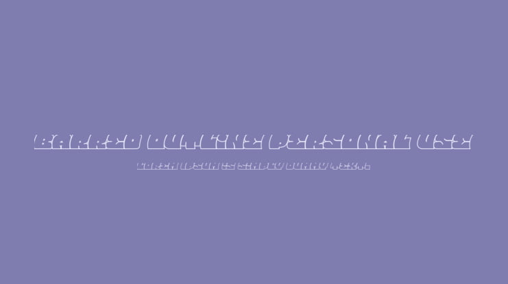 Barred Outline PERSONAL USE Font