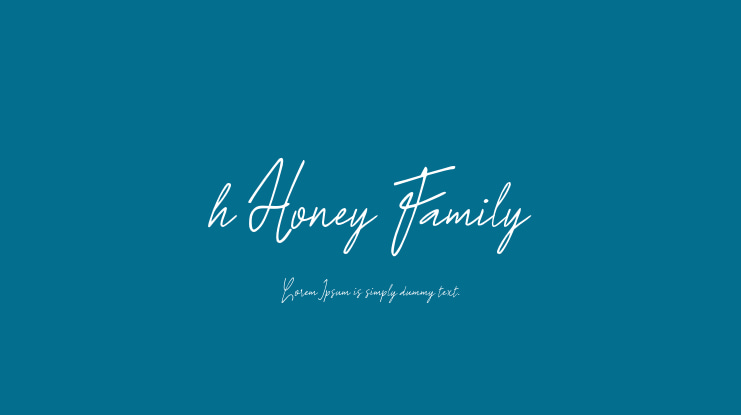 h Honey Family Font