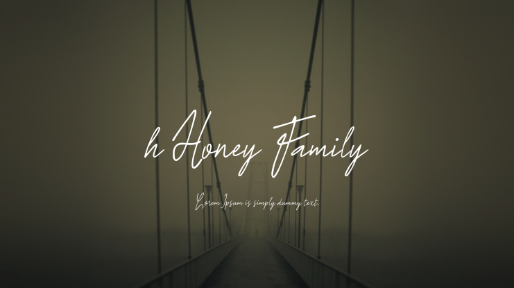 h Honey Family Font
