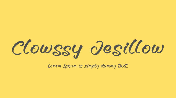 Clowssy Jesillow Font