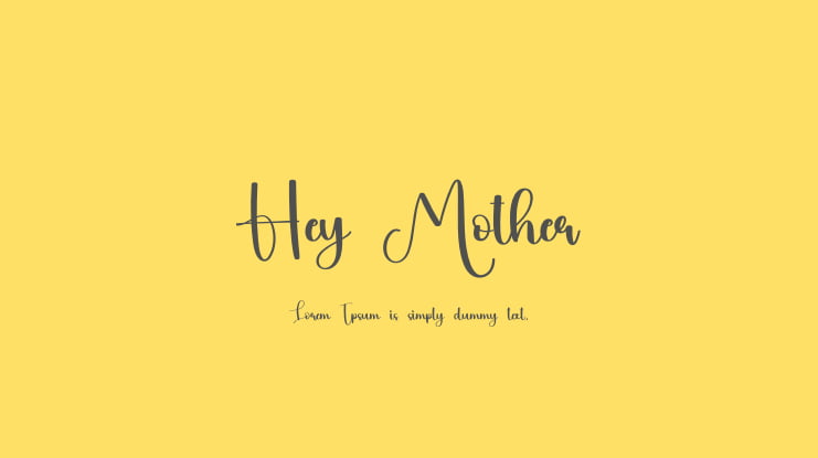 Hey Mother Font