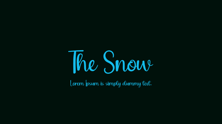 The Snow Font
