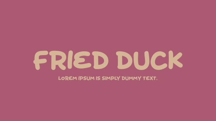 Fried Duck Font