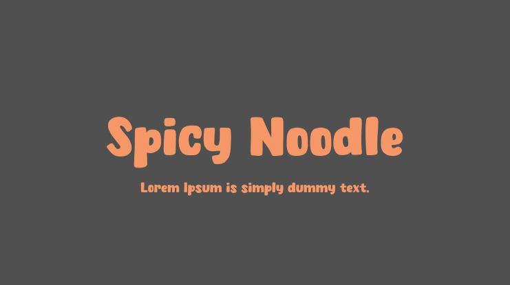 Spicy Noodle Font
