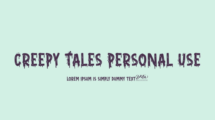 Creepy Tales Personal Use Font