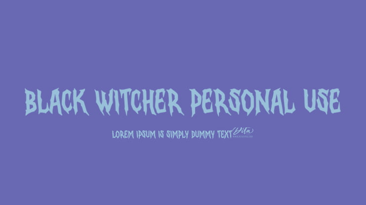 Black Witcher Personal Use Font