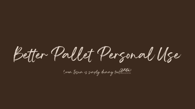 Better Pallet Personal Use Font