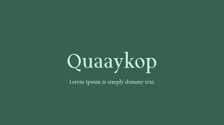 Quaaykop Font Family