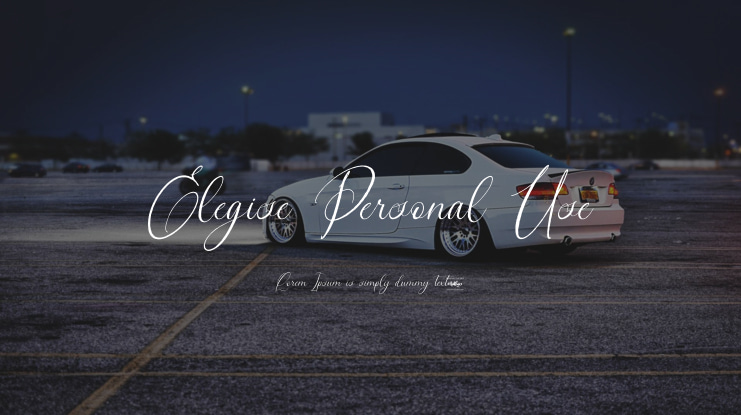 Elegise Personal Use Font
