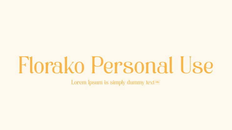 Florako Personal Use Font