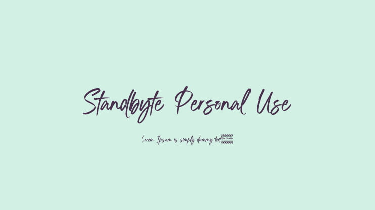 Standbyte Personal Use Font