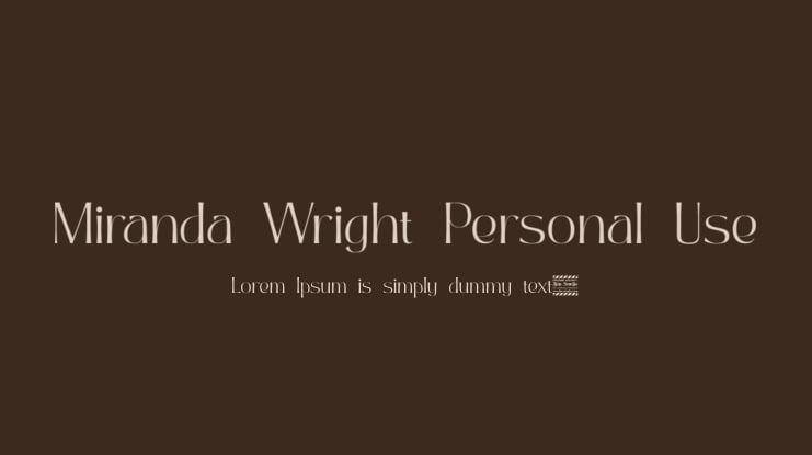 Miranda Wright Personal Use Font