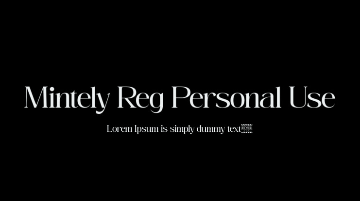 Mintely Reg Personal Use Font