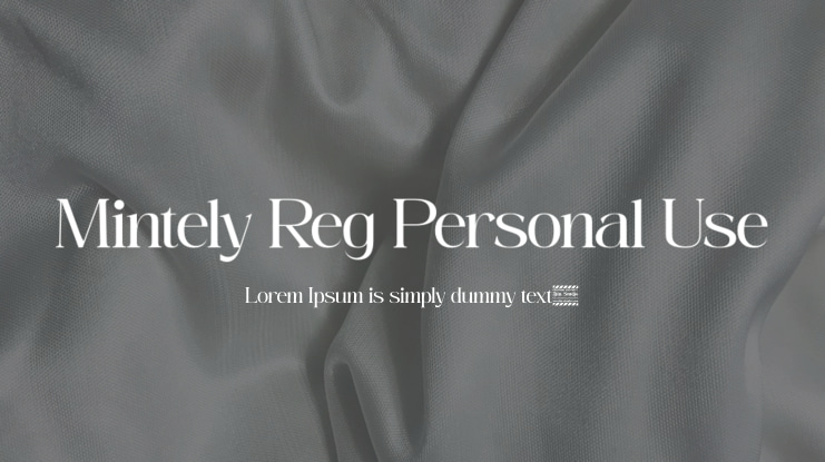 Mintely Reg Personal Use Font