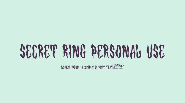 Secret Ring Personal Use Font