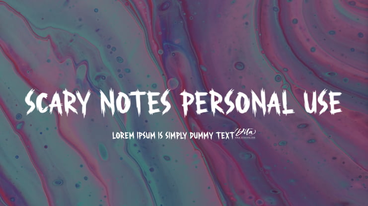 Scary Notes Personal Use Font