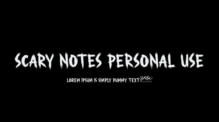 Scary Notes Personal Use Font