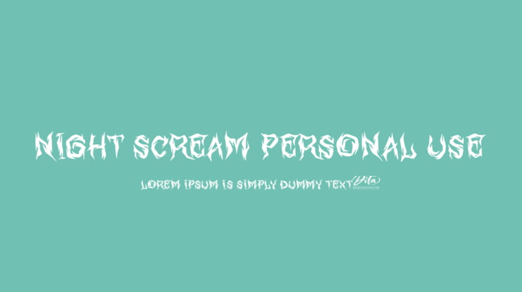 Night Scream Personal Use Font