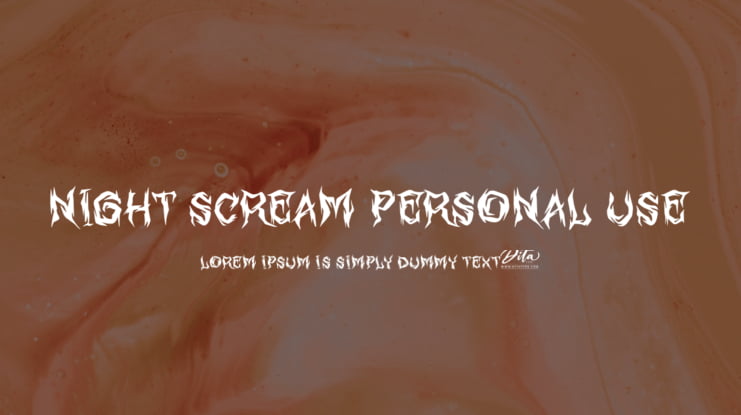 Night Scream Personal Use Font