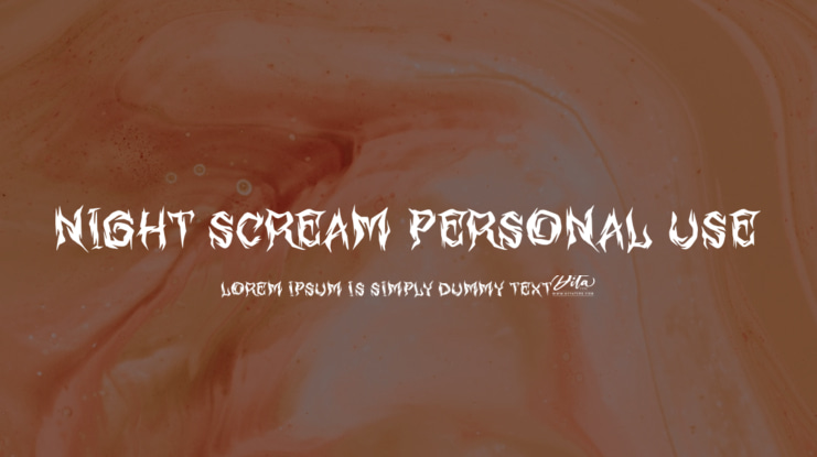 Night Scream Personal Use Font
