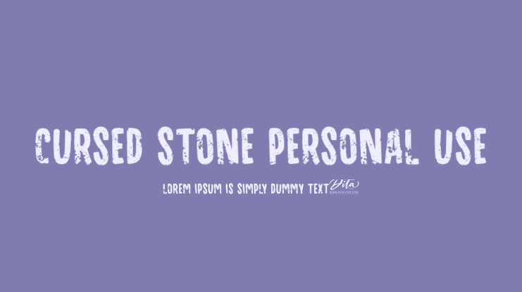Cursed Stone Personal Use Font