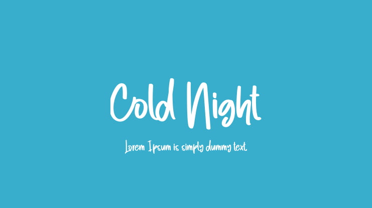 Cold Night Font