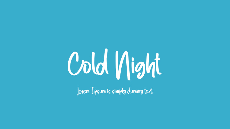Cold Night Font