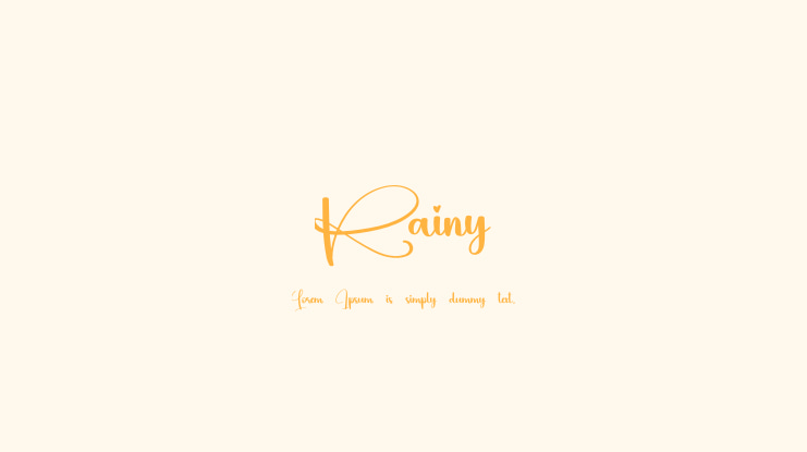 Rainy Font